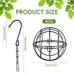 Qpets Metal Wire Bird Feeder for Suet Balls and Nuts featuring 2.76 in Ball Shape | Ideal for Garden and Balcony