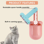 Qpets Dog Food Scoop Set for Cats and Dogs with Sealing Clip Handle and Canning Spoon | Ice Cream Color