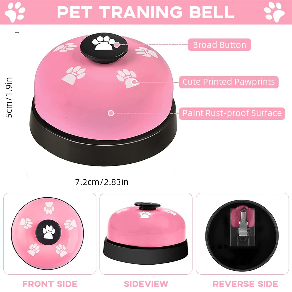 Qpets Dog Training Bells for Behavior and Potty Training with 33 inch Adjustable Hanging Strap | Encourages Clear Communication Between Puppies and Adult Dogs
