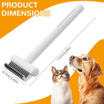 Qpets Shedding Slicker Brush for Dogs and Cats with Stainless Steel Pins | Removes Loose Hair Mats and Tangles