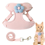 Qpets Cat Vest Harness for Small Cats with 1.2m Leash featuring Quick Release Buckle | Breathable Fabric and Adjustable Straps