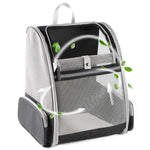 Qpets Cat Carrier Backpack for Travel featuring Three Side Opening Design | Grey 15.2×11.4×16.5 in