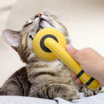 Qpets Grooming Brush for Dogs and Cats featuring 3.3 in Slicker Head with One Button Clean | Stainless Steel Bristles and Anti Slip Handle