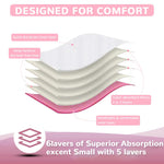 Qpets Female Dog Diapers for Heat Cycles with Reflective Strip and Elastic Waist 12.5–18.5 in