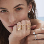 Qpets Stackable Rings Set for Women with Retro Knuckle and Boho Style 36pc in Gold and Silver | Fashion Jewellery Gift