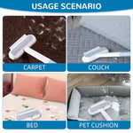 Qpets Cat Brush for Grooming and Furniture Cleaning with 23.6 in Long Handle | 4 in 1 Interchangeable Design