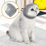 Qpets Cat Muzzle for Grooming and Bathing with Adjustable Drawstring 33cm | Clear TPU Mesh