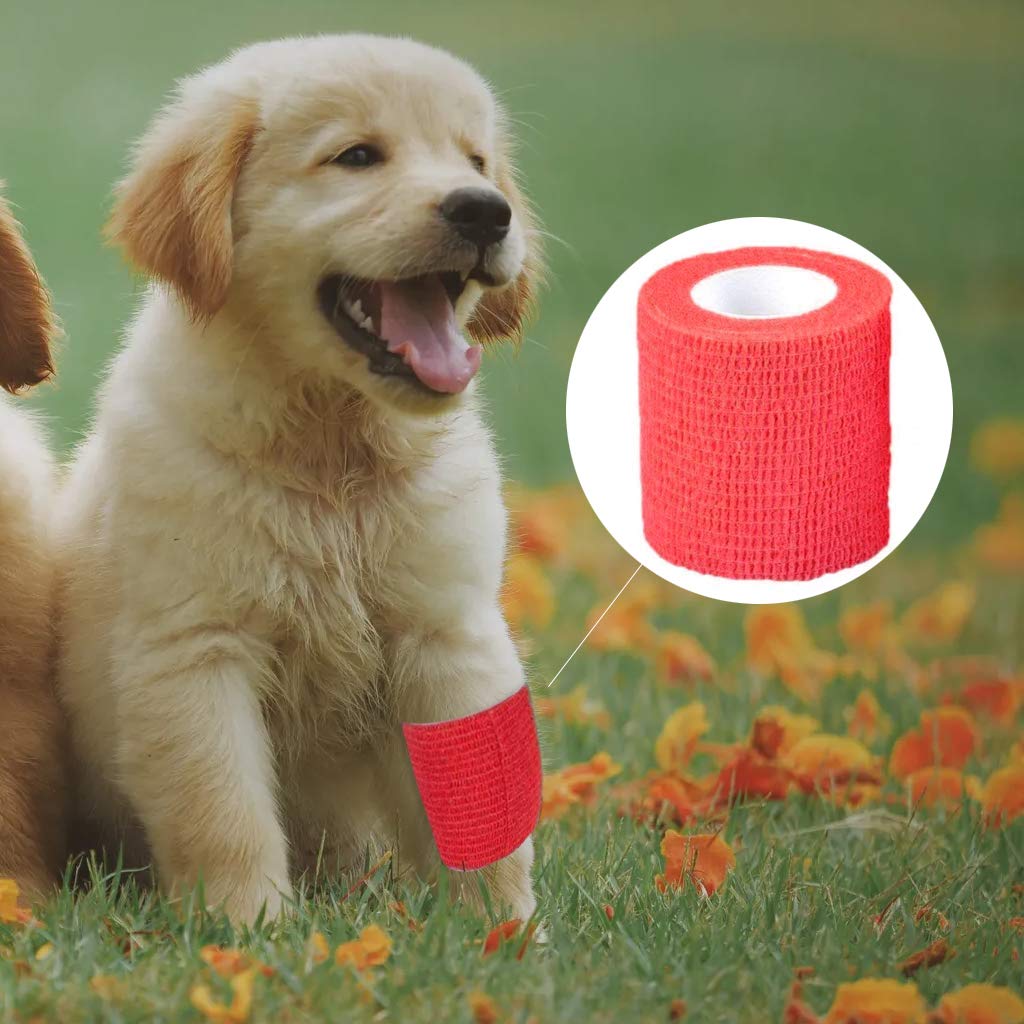 Qpets Crepe Bandage Tape Set 27PCS for Tattoo & Nail Grip with Self Adhesive Non Woven Fabric