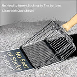 Qpets® Metal Litter Scoop Wooden Handle Fast Sifter Cat Potty Scooper 2 Kinds of Hole for 3-10Mm Clumping Clay 3PCS