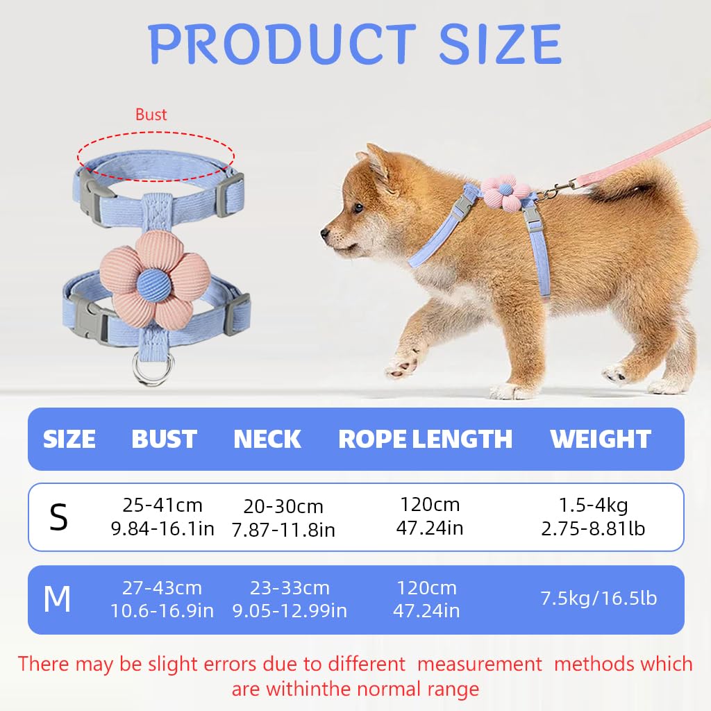 Qpets Cat Harness with Leash for Outdoor Walking featuring Dual Loop Design | 120 cm Leash and Quick Release Buckle