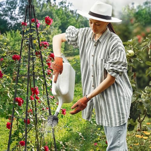 Qpets® 120CM Trellis for Climbing Plants - Plastic Climber Support for Plants - Adjustable Triangle Creeper Plant Support Plant Climbers Sticks Clematis,Roses,Ivy