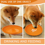 Qpets Dog Toys for Interactive Fetch with 7.2 in Flying Disc featuring Aerodynamic TPR Rubber | Bright Orange Floating Toy for All Breeds