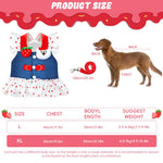 Qpets Dog Dress for Small Breeds with Dual D‑Rings and Ruffle Hem Skirt | Chest 50cm