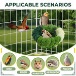 Qpets Coral Fleece Bird Nest for Cage, Semicircle Warm Bed with Screw Mount for Small Birds