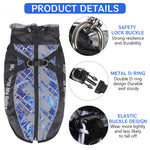 Qpets Dog Coat for Large Dogs with Dual D Ring Leash Attachment and Plush Collar | Waterproof Oxford Warm Jacket 58 cm Neck