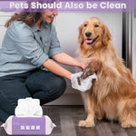Qpets Pet Wipes for Dogs and Cats with Soft Nonwoven Fabric | 6 Pack 80 Sheet AlcoholFree Cleaning
