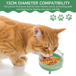 Qpets Cat Bowl for Cats and Dogs with 10° Tilted Stand & 13cm Diameter | PP Holder
