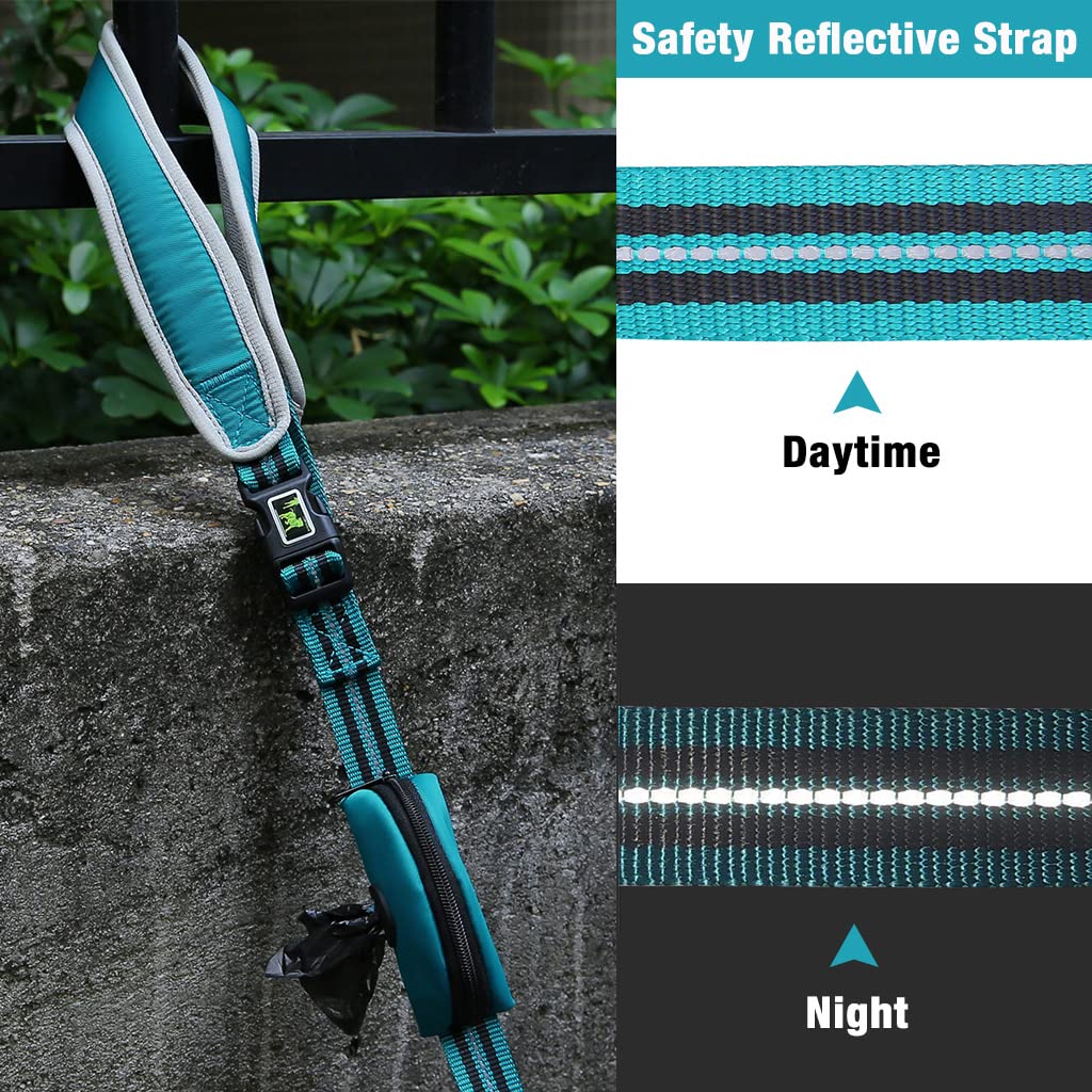 Qpets Dog Leash for Walking with 1.5m Nylon Rope and Quick Release Buckle | Padded Grip