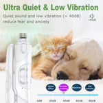 Qpets Electric Automatic Pet Grooming Kit with 3 Grinder Ports & LED Lights for Dogs and Cats