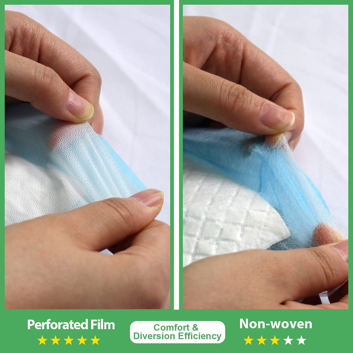 Qpets Pee Pads for Dogs Pack of 50 with 6 Layer Absorption 45x60cm Bamboo Charcoal | Puppy Training