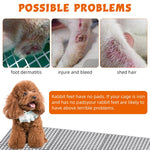 Qpets Pet Cage Mat for Dogs Cats and Rabbits with Porous Design and 30×30 cm TPE Flooring | Waterproof Non Slip Easy Clean Pads