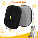 Qpets Pet Hair Removal Gloves for Dogs and Cats with Static-Enhanced Design | 2pcs 23.5x18cm Reusable Grooming Mitt