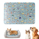 Qpets® Self-Cooling Pad for Dogs & Cats, Pressure Activated, No Water Needed Large Waterproof Mat for Heat Stroke Prevention for Stay Cool Indoor & Outdoor (90 * 65cm)