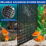 Qpets Fish Tank Divider Kit for Aquariums with Mesh Screen and Suction Cups 12PCS 30x30cm