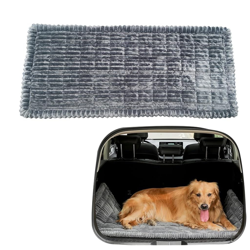 Qpets® Ultimate Dog Car Seat Cover, Non-Slip Pet Bench Protector with Plush Warm Padding for SUV, Van & Sedan, Waterproof & Scratch-Resistant Travel Mat (60x137cm)
