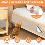 Qpets® Cat Scratch Pad, Scratch Pad for Cats, Wall Cat Scratcher Mat (40x100cm) Cuttable Adhesive Cat Scratching Mat for Wall, Cabinet, Couch, Floor