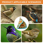 Qpets Bird Perch for Cage with 13x20cm Wooden Stick and Triangle Roof Hut | Hanging Swing Hide Cave