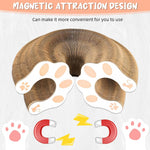 Qpets Cat Scratching Board Toy for Furniture Protection featuring Magnetic Ends and Foldable Corrugated Paper Design