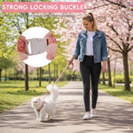 Qpets No Pull Dog Harness and Leash Set with Dual D Rings and 1.2m Tangle Free Swivel Clasp for Medium Dogs