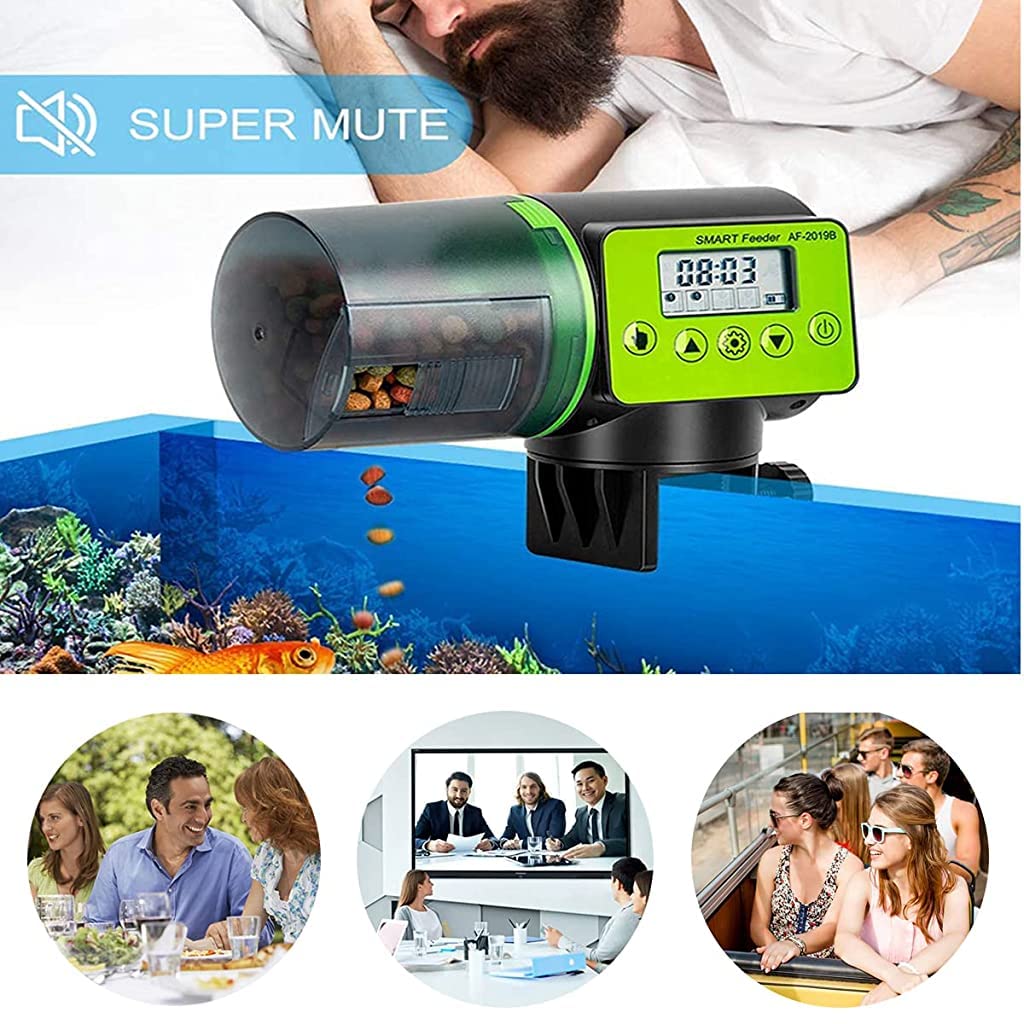 USB Charger 3 Way Automatic Fish Feeder Timer Turtle Food Fish Tank Accessories Aquarium Auto Feeder Fish for Marine Aquariums Pond (Updated Fish Feeder)