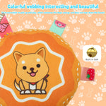 Qpets Dog Toy 6.3 in Round Rattle Toy with Squeaky Sound and Soft Plush for Cats and Dogs