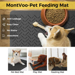 Qpets Pet Food and Water Bowl Mat for Mess Free Feeding with Anti Slip Base 40x60cm | Diatom Mud Water Absorbent Grey Design