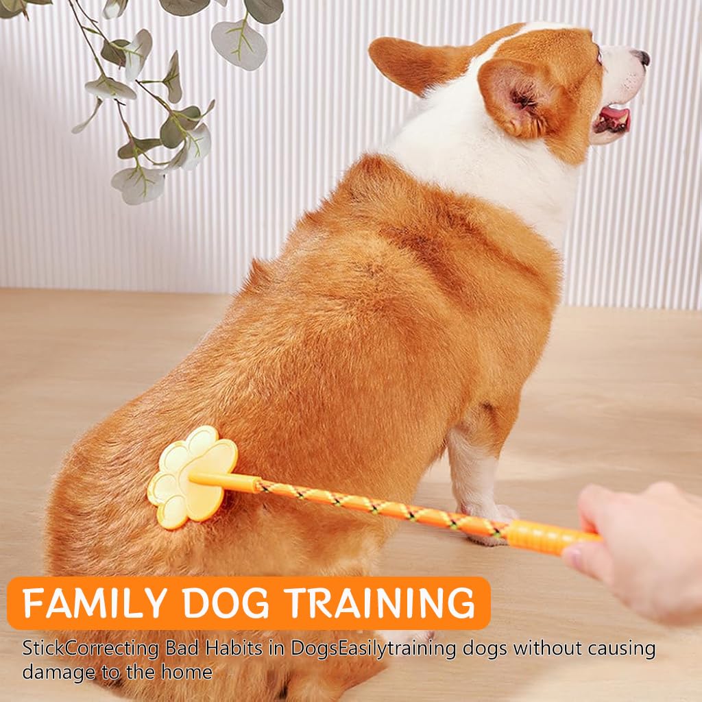 Qpets Dog Training Stick for Obedience and Agility with Non Slip Handle and Lanyard | TPR Rubber Heart Shape Toy