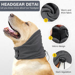 Qpets Dog Ear Muffs for Cold Weather and Post Surgical Care with Stretchy Dacron Fabric 25–38cm | Soothing Ear Protection