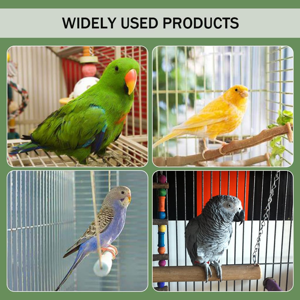 Qpets Bird Feeder for Cage with 5 Rotatable Compartments and 13 x 13 x 4 cm Acrylic Tray