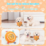 Qpets Dog Toy 6.3 in Round Rattle Toy with Squeaky Sound and Soft Plush for Cats and Dogs