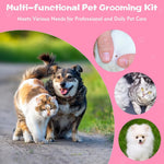 Qpets® Dog Grooming Kit, Pet Stainless Steel Flea Comb for Dogs and Cats, Reliable Grooming Tool Removes Fleas, Tangles, and Loose Hair for Effective Pet Hair Maintenance and Healthy Coat Care