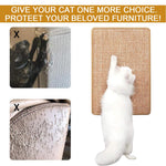 Qpets Cat Scratcher Mat for Floor and Sofa Protection with Self Adhesive Straps 30×60cm Sisal Hemp Bed | Indoor Cat Resting Pad