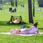 Qpets Cat Tent for Outdoor and Indoor Use with Dual Zip Mesh Doors & Steel Frame | 43.3 x 23.6 x 15 in Breathable Mesh and Oxford Cloth Base