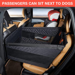 Qpets Dog Car Seat Cover for Backseat Travel with Easy Zip Setup and 600D Oxford Cloth | Waterproof Pet Mat