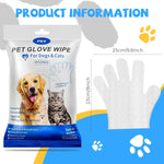 Qpets Pet Grooming Mitts 6 Counts for Dogs and Cats with Waterless Cleaning | Gentle Fur and Dirt Removal