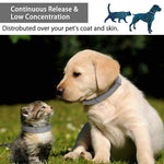 Flea and Tick Collar - 8 Month Protection Adjustable Waterproof Collar for Dog Puppy Kitten Cats, Natural & Safe Efficiently Repell Locust Lice of Pets (for Dog and Cat) (Grey)