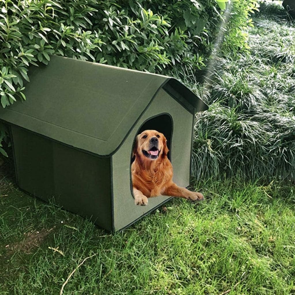 Dog House Outdoor Waterproof, Dog House for Medium dog, Stray Cats Dogs Shelter, Rainproof and Insulated Pets Tent, Folding Assemble Pet House, Removable Garden Bed Cage