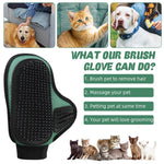 Qpets Pet Grooming Glove for Dogs & Cats with Soft Rubber Bristles and Breathable Mesh | Easy Hair Removal and Massage