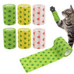 Qpets Dog Bandages for Wound Care with Self-Adhesive Wrap 4.5 m Roll 2 Pack | Waterproof Breathable Non‑Woven for Cats and Dogs