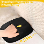 Qpets Pet Hair Removal Gloves for Dogs and Cats with Static-Enhanced Design | 2pcs 23.5x18cm Reusable Grooming Mitt